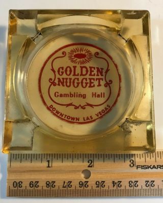 Vintage Amber Golden Nugget Gambling Hall Ashtray - Downtown Las Vegas 4
