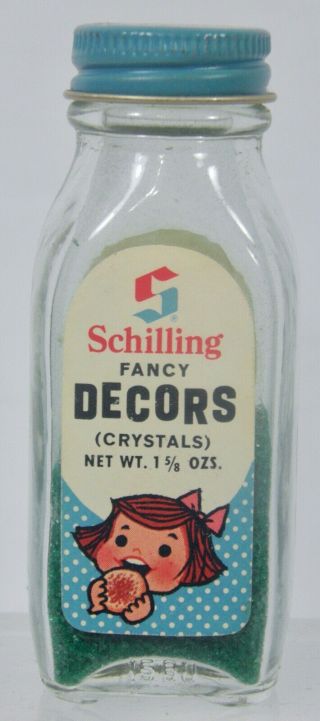 Schilling Mccormick Fancy Decors Cake Topper Glass Bottle Jar Crystals