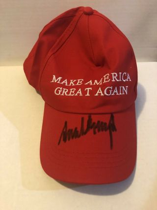 President Donald Trump Hand Autographed Red Maga Hat - Guaranteed Authentic