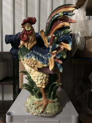 large ceramic rooster figurine 2