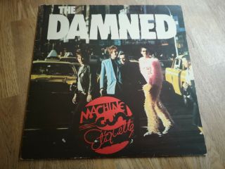 The Damned Lp Machine Gun Etiquette Clear Vinyl Uk Ace Press Punk Oi,