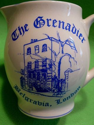 The landmark GRENADIER 1720 PUB HOUSE pitcher.  Belgravia London England. 2