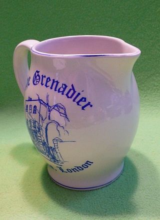 The landmark GRENADIER 1720 PUB HOUSE pitcher.  Belgravia London England. 5