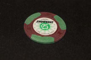 Rare Showboat $25 Casino Chip Las Vegas Rated M