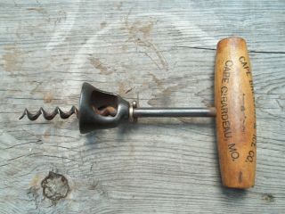 Old Wood Handle Corkscrew Cape Brewery & Ice Co.  Cape Girardeau Mo.  Lager Beer
