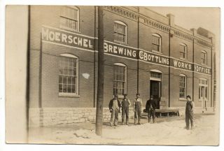 Pre - Prohibition Rppc Moerschel Brewing Sedalia Missouri Photo Postcard