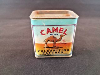 Vintage Camel Vulcanizing Patches Tin - Contains Patches