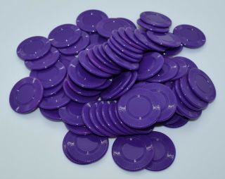 500 3.  1 G Purple Light Weight Interlocking Plastic Roulette Poker Chips