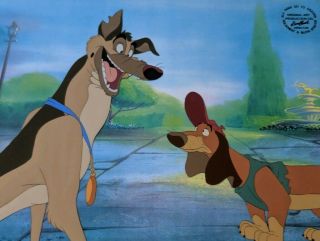All Dogs Go To Heaven Animation Cel Set Up Charlie And Itchy