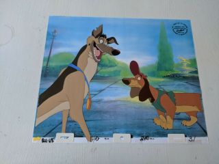 All Dogs Go To Heaven Animation Cel Set Up Charlie and Itchy 5