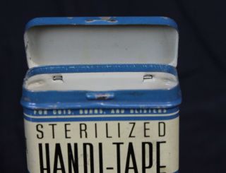 Vintage Tin Bauer & Black Chicago Handi Tape Bandages First Aid Metal Box Lid 5