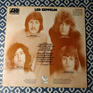 Led Zeppelin - Self Titled - 1969 Vinyl LP 1st Press Atlantic 588171 Turquoise 2