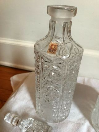2 Lead Crystal Decanters - Made in Italy - With labels attached 4