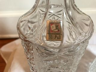 2 Lead Crystal Decanters - Made in Italy - With labels attached 5