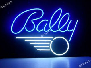17 " X14 " Bally Pinball Arcade Game Room Real Glass Neon Light Sign Fast Sgipping