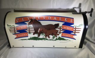 1988 RARE Budweiser Clydesdales Rural Metal Mailbox COOL 2