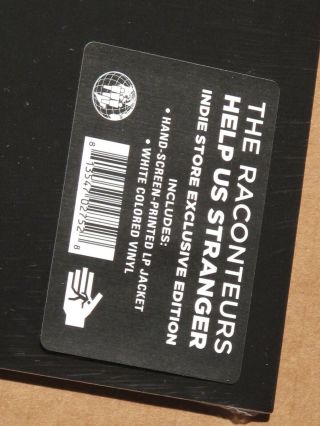 The Raconteurs Help Us Stranger LIMITED hand - screen - printed cover White 2