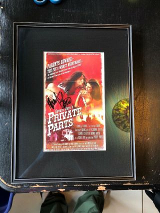Howard Stern Autographed Private Parts Book Insert Paperback Framed Matted