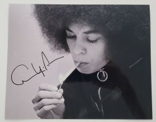 Angela Davis Signed 8x10 Metallic Photo Author Civil Rights Activist Hero Rad