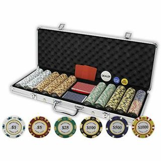 Da Vinci Monte Carlo Poker Club Set Of 500 14 Gram 3 - Tone Chips With Aluminum 2
