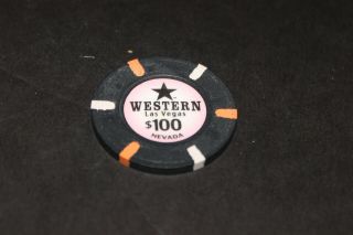 Rare Western $100 Casino Chip Las Vegas Raetd M