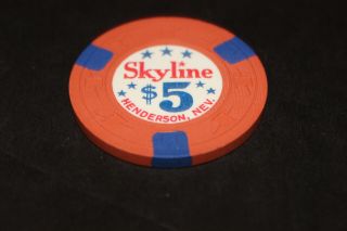 Rare Skyline $5 Casino Chip Las Vegas Rated