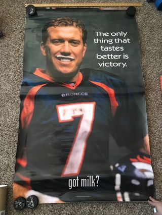 John Elway Got Milk Adhesive Advertisement Poster 36 " X58 " Nfl Broncos