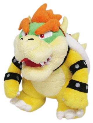 Real Authentic Little Buddy 1423 Mario All Star Plush Doll 10 " Bowser