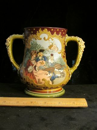 Mettlach Pass Cup 2236 Double Handled Loving Cup Made In 1896