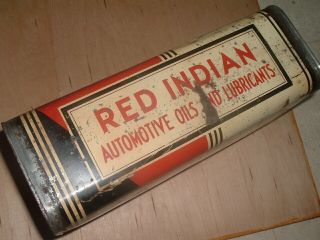 RED INDIAN McCOLL FRONTENAC MARATHON MOTOR OIL TIN CAN GALLON 5