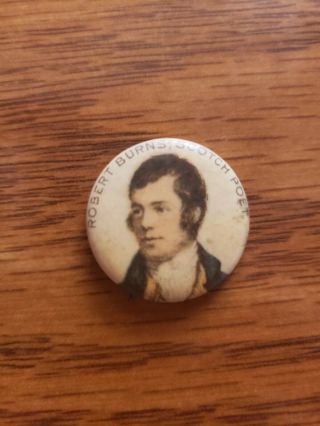 Robert Burns Scotch Poet Pepsin Gum Co Vintage Pinback Button