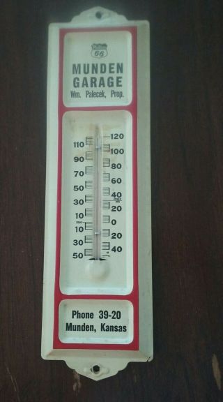 Vintage Phillips 66 Thermometer Munden,  Kansas