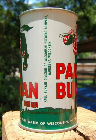 WORLD ' S CLEANEST PAUL BUNYAN FLAT TOP BEER CAN IMPOSSIBLE TO UPGRADE THIS ONE 2