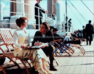 Titanic Autographs Leonardo Dicaprio And Kate Winslet Hand Signed 10x8 Photo