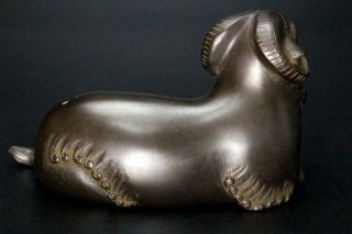 BOS133 Masahiko Katori Japanese Bronze sheep ornament Living National Treasure 5