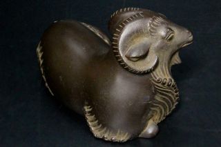 BOS133 Masahiko Katori Japanese Bronze sheep ornament Living National Treasure 6