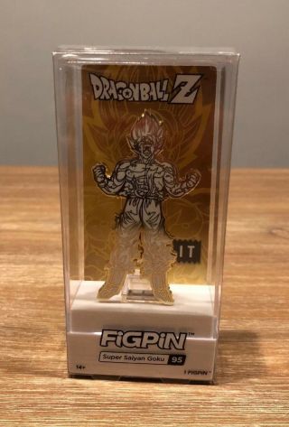 Last One - Dragon Ball Z Goku Figpin Saiyan Pin Bait Nycc 2018 1/500 Gold