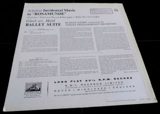 Schubert: Rosamunde / Gluck: Ballet Suite - Rudolf Kempe HMV ASD 478 ED1 LP 6