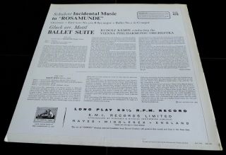 Schubert: Rosamunde / Gluck: Ballet Suite - Rudolf Kempe HMV ASD 478 ED1 LP 7