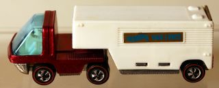 Dte 1970 Hot Wheels Redline 6455 Metallic Red Moving Van W/white Interior