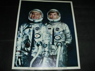 Gemini 3 Nasa Litho 20x25cm Autopen Signed Grissom,  Young,  Space