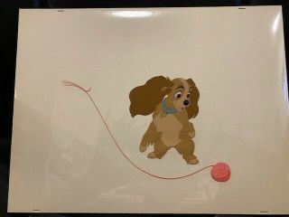 Disney Lady & The Tramp Celluloid Drawing The Lady Only Vhtg