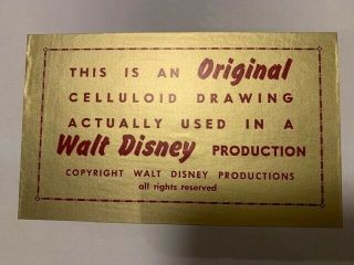 Disney Lady & The Tramp Celluloid Drawing The Lady only VHTG 2