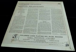 Lalo: Symphonie Espagnole - Leonid Kogan Columbia 33CX 1683 ED1 LP 6