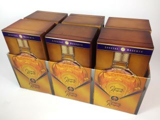 6 Crown Royal Special Reserve Whiskey Limited Edition Velvet Collector’s Boxes