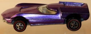 Dte 1969 Hot Wheels Redline 6259 Metallic Purple Turbofire W/white Interior
