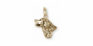 Golden Retriever Charm Jewelry 14k Gold Handmade Dog Charm Ch14 - Cg
