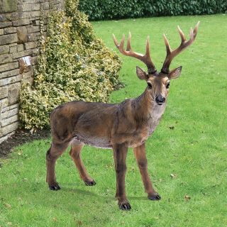 Big Rack Buck Deer Design Toscano 24½ " Hand Painted Indoor Outdoor Statue