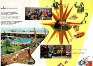 1950 ' s Sahara Las Vegas Hotel Casino travel brochure poster Vintage Gordon Scott 6