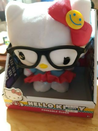 Hello Kitty With Glasses 6 " Poseable Plush